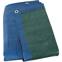 Sunnydaze 16 x 20-Foot - Waterproof Multi-Purpose Poly Tarp - Blue/Green