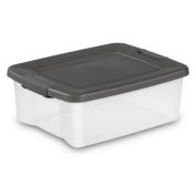 Sterilite 25 qt Shelf Tote Grey