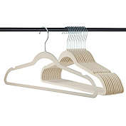 Housewares Goods Ultra Thin Non Slip Velvet Shirt Hangers, 50 Pack, Ivory