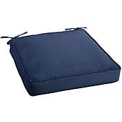 Outdoor Living and Style 22.5" Navy Blue Solid Sunbrella Indoor and Outdoor Single Deep Seating Cushion