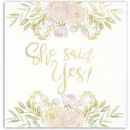 Sparkle and Bash She Said Yes Party Supplies, Engagement Paper Napkins (5 x 5 In, White, 50 Pack)