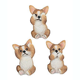 FC Design 3-Piece Hear See Speak No Evil Chihuahua Dog Statue Animal Home Decoration 5