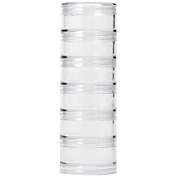 Infinity Merch 6 Storage Stackable Clear Round Containers in 2&quot; H