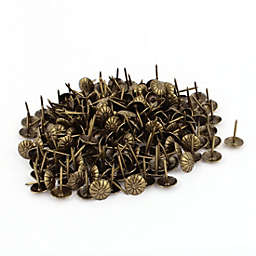 Unique Bargains 7/16-inch Dia Chrysanthemum Nail Pushpin Upholstery Thumb Tack Bronze Tone 200 Pcs