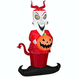 Gemmy Airblown Lock from Nightmare Before  Decor Disney, 4 ft Tall, Red