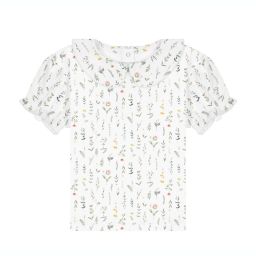 Paper Cape Toddler Child Girls Organic Cotton Peter Pan Collar Blouse