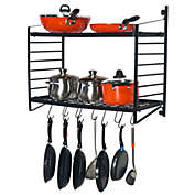 Inq Boutique 2-Tiered Wall Mounted Pot Rack