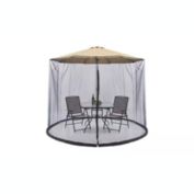 Stock Preferred Patio Umbrella Bug Screen w/Zipper Door and Polyester Netting 9ft Black