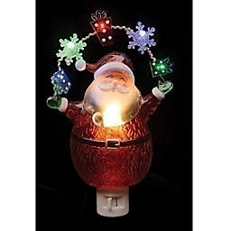 7.7 Inch Santa with LED Night Lights Snowflake Present Icons