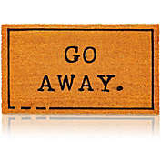 Juvale Go Away Doormat, Funny Front Door Welcome Mat for Porch or Patio, Natural Coco Coir (17 x 30 In)