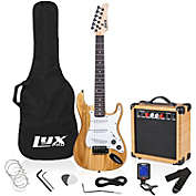 LyxPro 36 Inch Electric Guitar and Kit for Kids with 3/4 Size Beginner&#39;s Guitar, Amp, Six Strings, Two Picks, Shoulder Strap, Digital Clip On Tuner, Guitar Cable and Soft Case Gig Bag