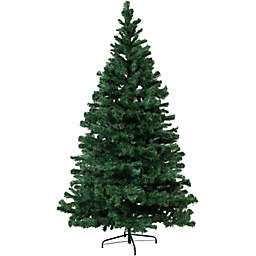 Sunnydaze Faux Canadian Pine Christmas Tree with Hinged Branches - 7-Foot