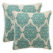 Karat Home Charlotte Throw Pillow Cover in Harbor (Set of 2)