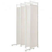 Costway 6-Panel Room Divider Folding Privacy Screen -White