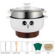 Kitcheniva 2.3L Electric Cooker Skillet Wok Hot Pot With Streamer