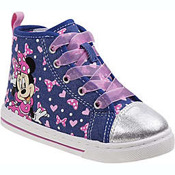 Disney Minnie Mouse Toddler Girls Lightweight Canvas Denim Sneakers