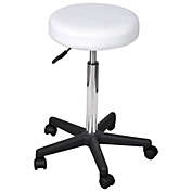 Stock Preferred White Faux Leather Office Stool