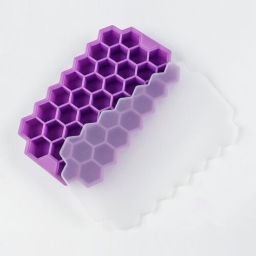 Kitcheniva Case Silicone ICE Cube Tray Maker 1 Pack Purple