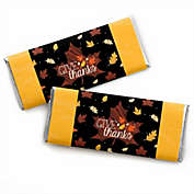 Big Dot of Happiness Give Thanks - Candy Bar Wrapper Thanksgiving Party Favors - Set of 24