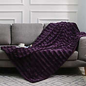 Cheer Collection Ultra Cozy & Soft Faux Fur Blanket - Assorted Colors and Sizes - Purple - 60x50
