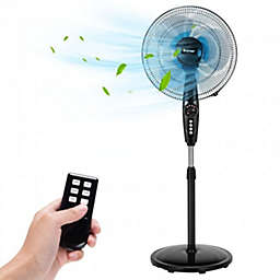 Hooya Imp.& Exp.  16 Inches Adjustable Height Fan with Quiet Oscillating Stand