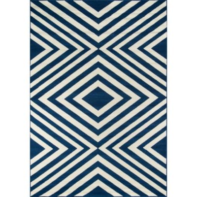 Momeni Baja Area Rug, Navy, 5'3" X 7'6"