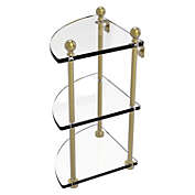 Allied Brass Mambo Collection 3 Tier Corner Glass Shelf