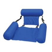 Kitcheniva Foldable Inflatable Seats Water Floating Bed Chair, Dark Blue