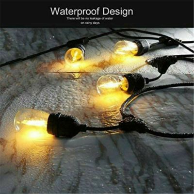 Linkpal 48ft Outdoor String Lights Waterproof Bulbs