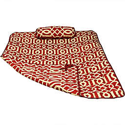 Sunnydaze Quilted Hammock Pad and Pillow Set - Royal Red