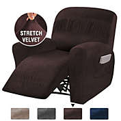PrimeBeau 3-Pieces Recliner Cover Velvet Stretch Recliner Chair Slipcovers Furniture Cover for Recliner