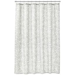 mDesign Leaf Print- Easy Care Fabric Shower Curtain