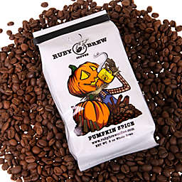 Pumpkin Spice Coffee 8 Oz Whole Bean Medium Roast Ruby Brew Cinnamon Nutmeg