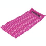 Swim Central 72" Inflatable Pink Bubble Swirled Swimming Pool Air Mattress Float