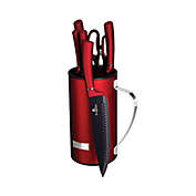 Berlinger Haus 7-Piece Knife Set with Mobile Stand Burgundy Collection