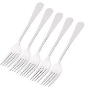 Unique Bargains Stainless Steel Forks, 5 Pieces Salad Dinner Fork Tableware Dinnerware with four narrow tines on one end, for Dessert Eating Cooking 6.8 Inch