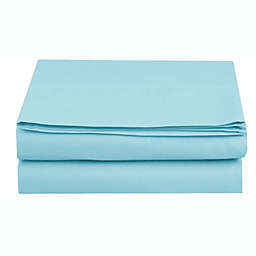 Elegant Comfort  Flat Sheet 2 Piece Polyester Twin in Blue