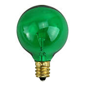 Northlight Pack of 25 Incandescent G40 Green Christmas Replacement Bulbs