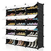 Kitcheniva 42-Pair Shoe Organizer Rack 7 Tier 21 Grids with Door