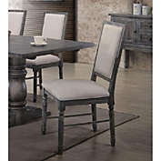 Yeah Depot Leventis Side Chair (Set-2) in Cream Linen & Weathered Gray