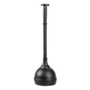 mDesign Compact Plastic Toilet Bowl Plunger and Cover Set