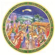 Large Round Nativity German Advent Calendar Made in Germany Christmas Countdown
