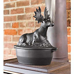 Plow & Hearth Cast Iron Moose Wood Stove Steamer