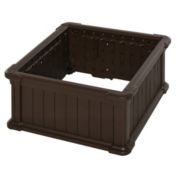 Outsunny 24'' x 24'' x 12'' Raise Garden Bed Kit, Planter Box Above Ground for Flowers/Herb/Vegetables Outdoor Garden Backyard with Easy Assembly, Brown