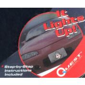 Quest Light-Up Silver Import Racing Car Automobile License Plate