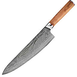 Ginza Steel KC Series MIA 24 Chef Knife 9" Damascus AUS10 Steel 67 Layer/Italian Olive Wood Handle