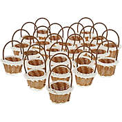 Juvale Mini Woven Baskets with Handles for Party Favors, Crafts, Decor (2.2 x 3 In, 24 Pack)