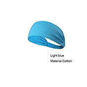 Stock Preferred Men & Women Wide Non Slip Sports Headbands in Light Blue