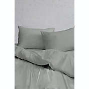 Myne Anti-Bacterial 100% Cotton Percale Duvet Cover Set Full Queen Grey