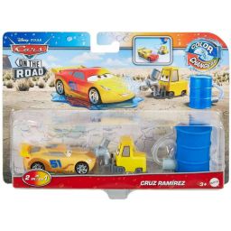 Disney Cars Toys Disney Cars Color Changers 2022 Cars On The Road Cruz Ramirez with Pitty 1 55 Scale